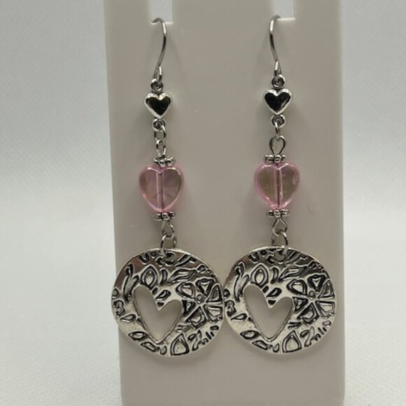 Triple Heart Earrings - Picture 3 of 7